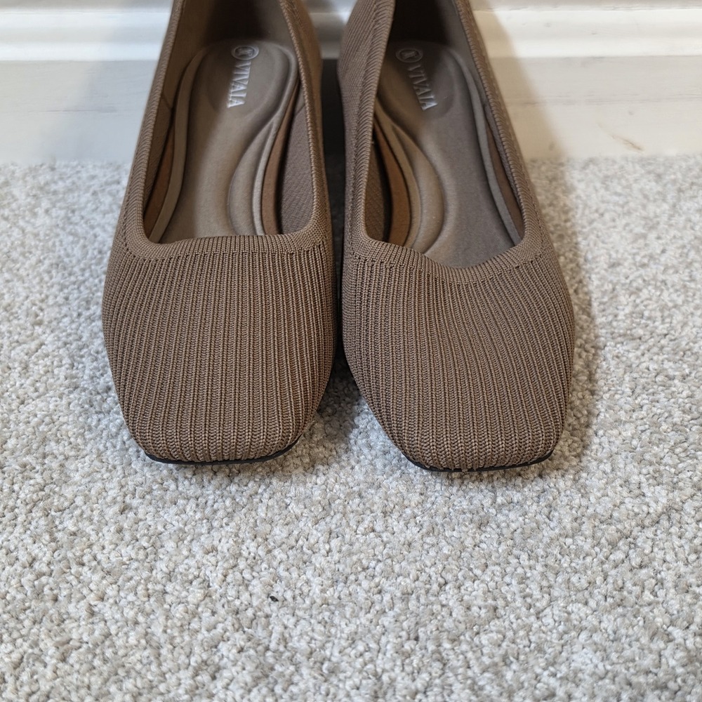 Vivaia Melody Square-Toe Chunky Block Heels Espresso Brown Size EU 38 US 7-7.5 - Picture 3 of 8